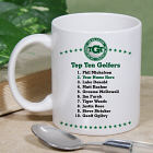 Personalized Top Ten Golf Ceramic Coffee Mug
